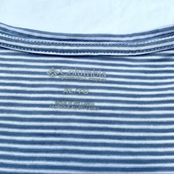 NWT Columbia tank top. Gray and white stripe. Size xl. - Picture 8 of 10